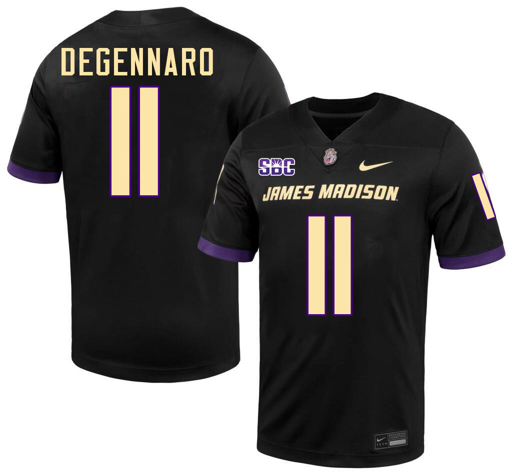 #11 Nick DeGennaro JMU Jersey,James Madison Dukes Football Jerseys Stitched-Black #11 Nick DeGennaro JMU Jersey,James Madison Dukes Football Jerseys Stitched-Black